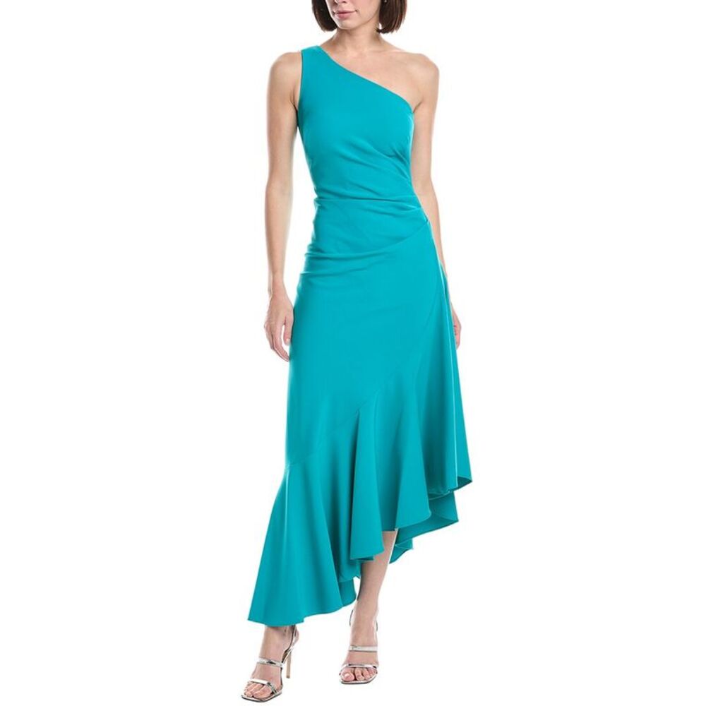 Eliza J Womens  One Shoulder Solid Maxi Dress